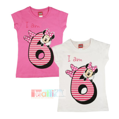 Tričko s krátky rukávom - Minnie - na 6. narodeniny - D1212-74-6